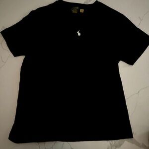 Polo Ralph Lauren Black T-Shirt - Custom Slim Fit (Large)
